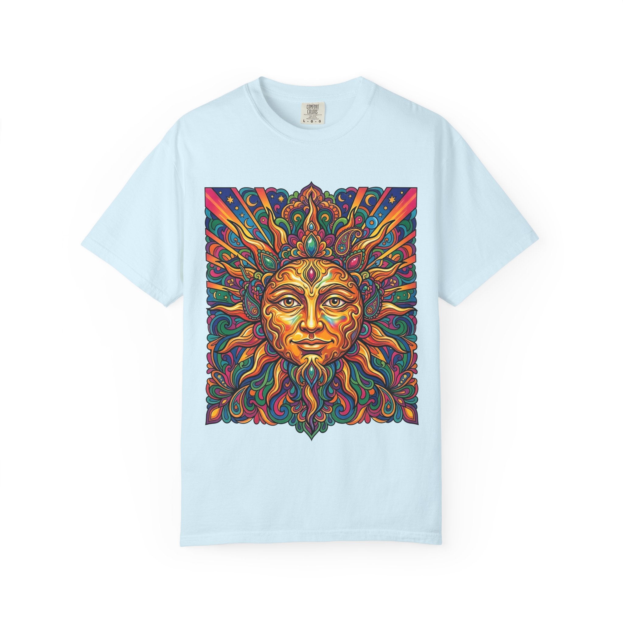Unisex T-shirt - Psychedelic Sun Boho | Comfort Colors Garment-Dyed