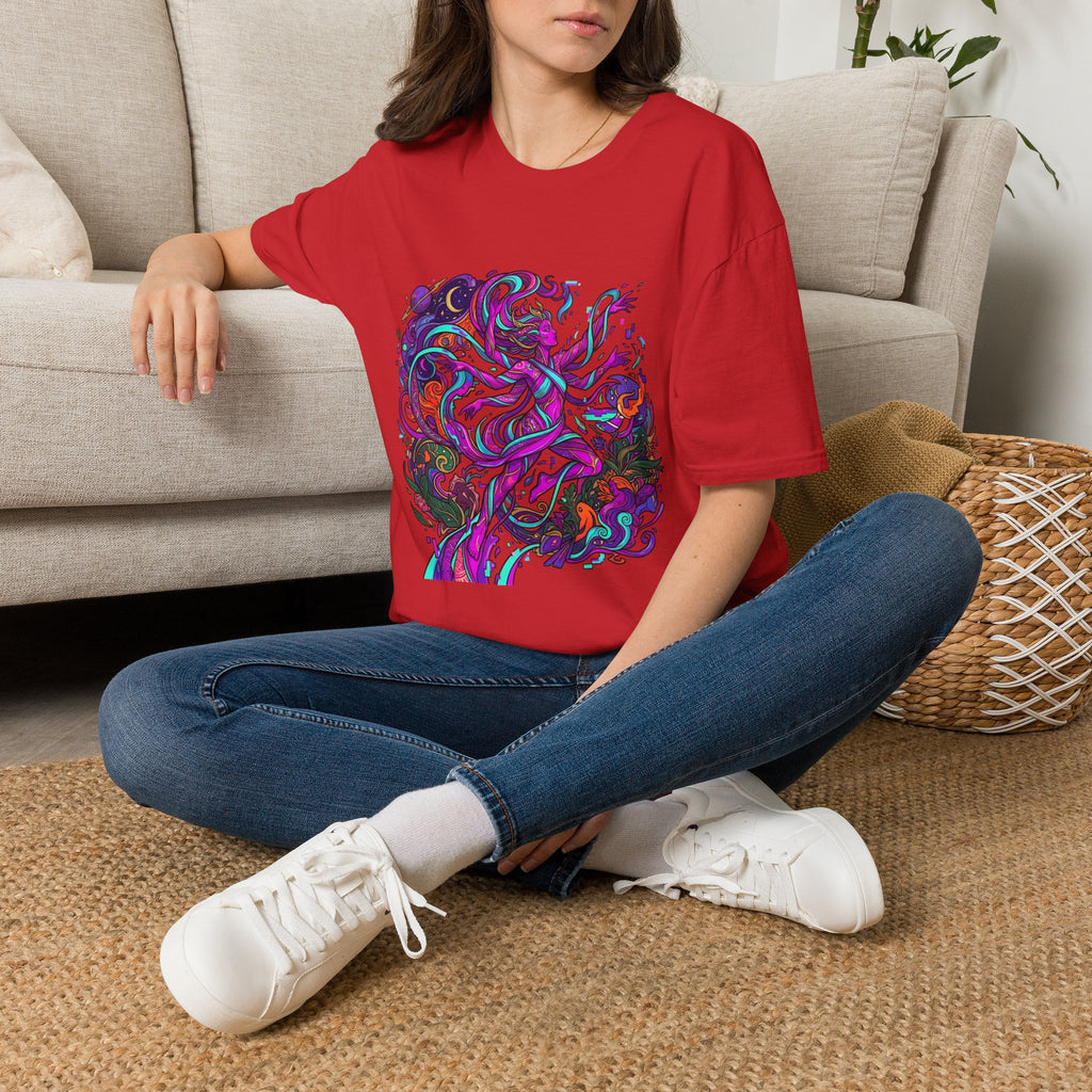 T-Shirt - Vibrant Psychedelic Cosmic Goddess Spiritual Flow