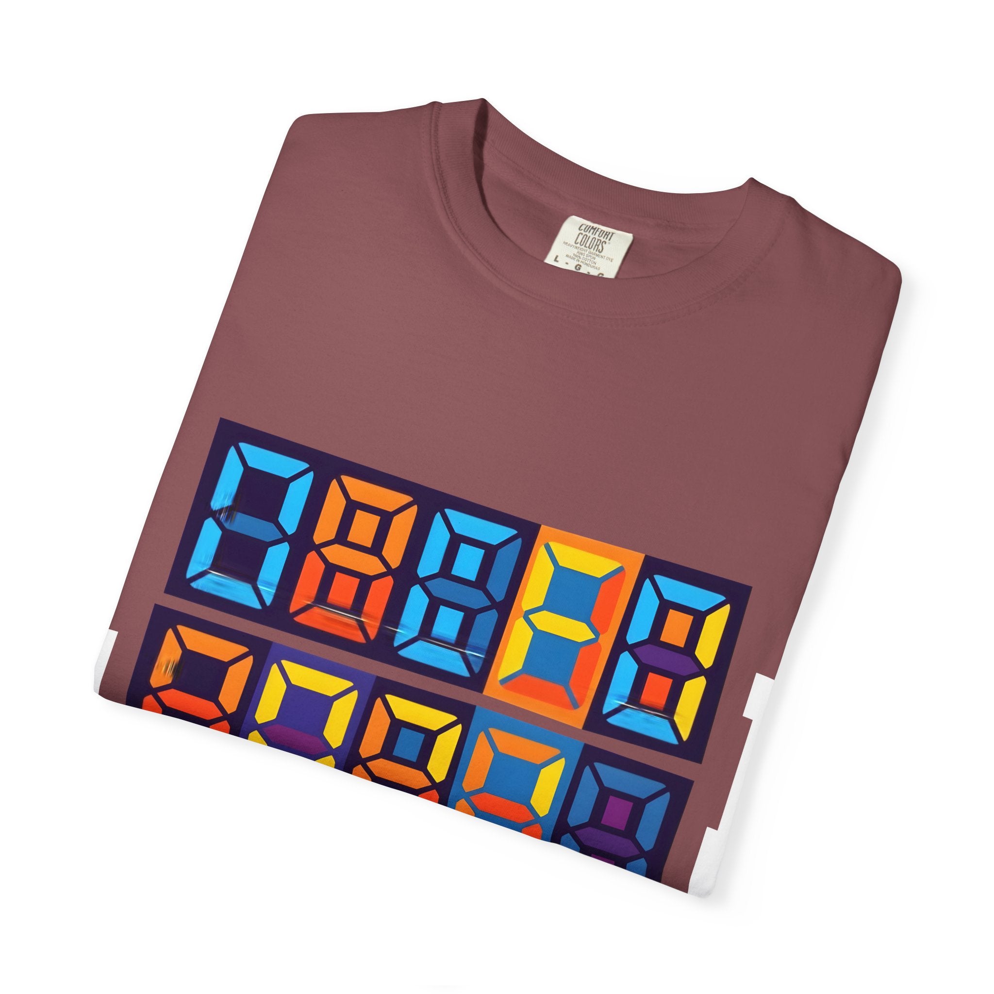 Unisex T-Shirt - Retro Tech 8-Bit Digital Display | Comfort Colors