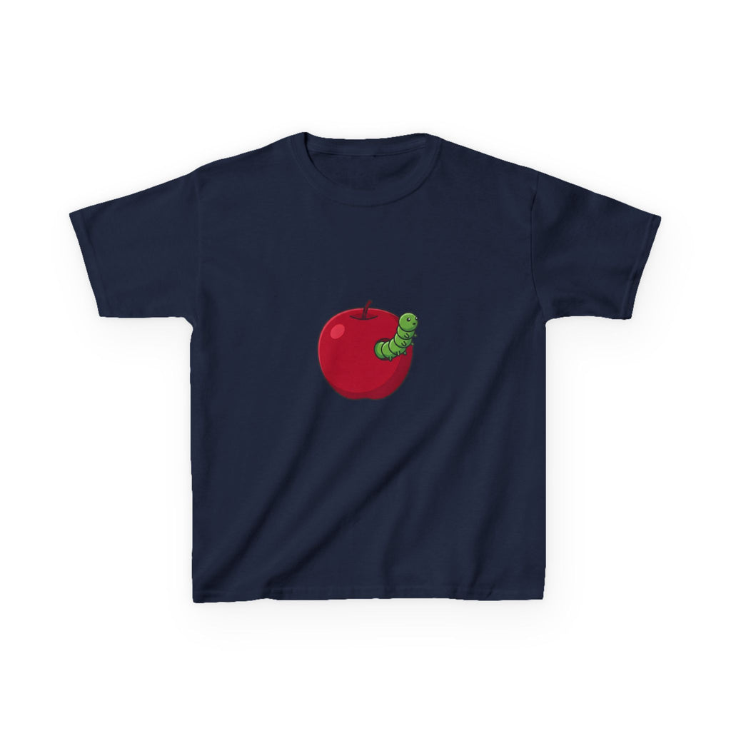 Kids T-Shirt - Cute Hungry Bookworm Caterpillar Apple Tee