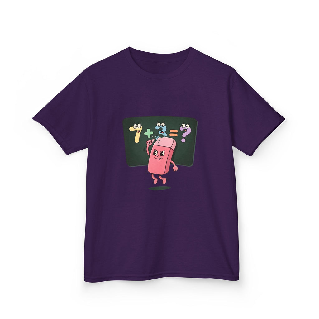 Kids Retro Math Tee - Playful Eraser Addition Problem