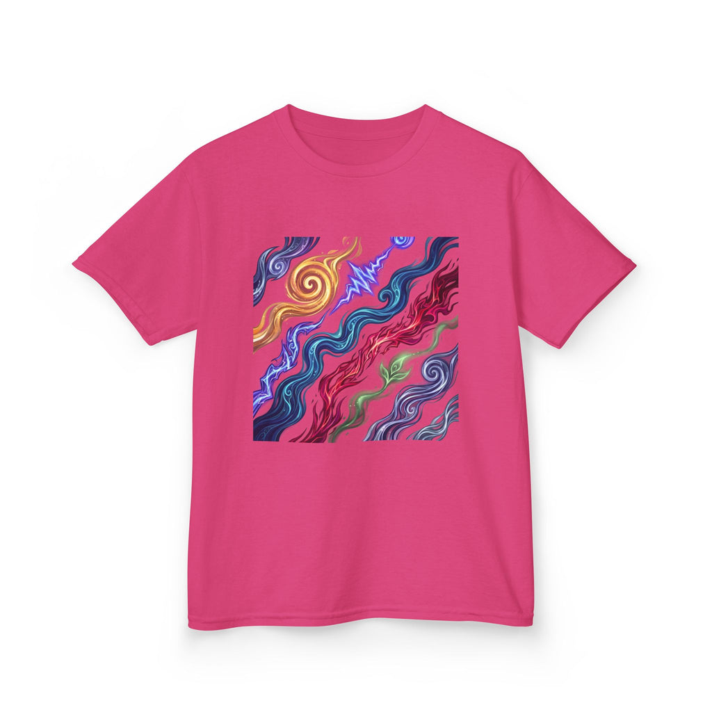 Kids Tee - Vibrant Elemental Magic Energy | Fantasy Glow