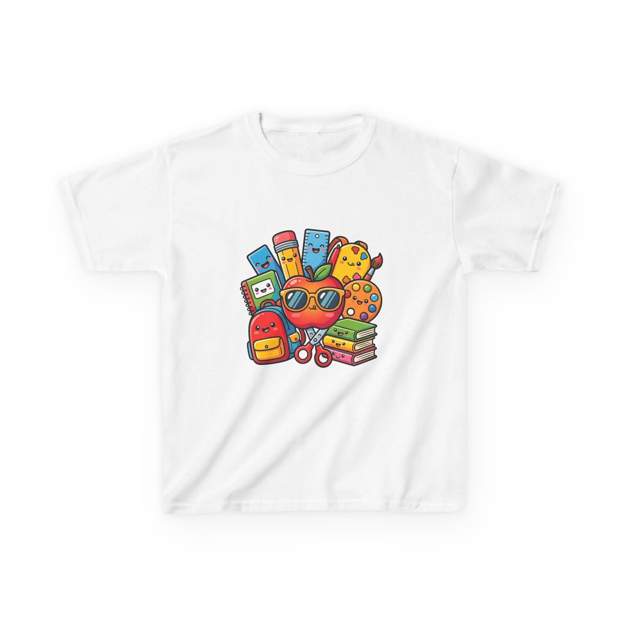Kids Back to School T-Shirt - Kawaii School Supplies Art | 2026