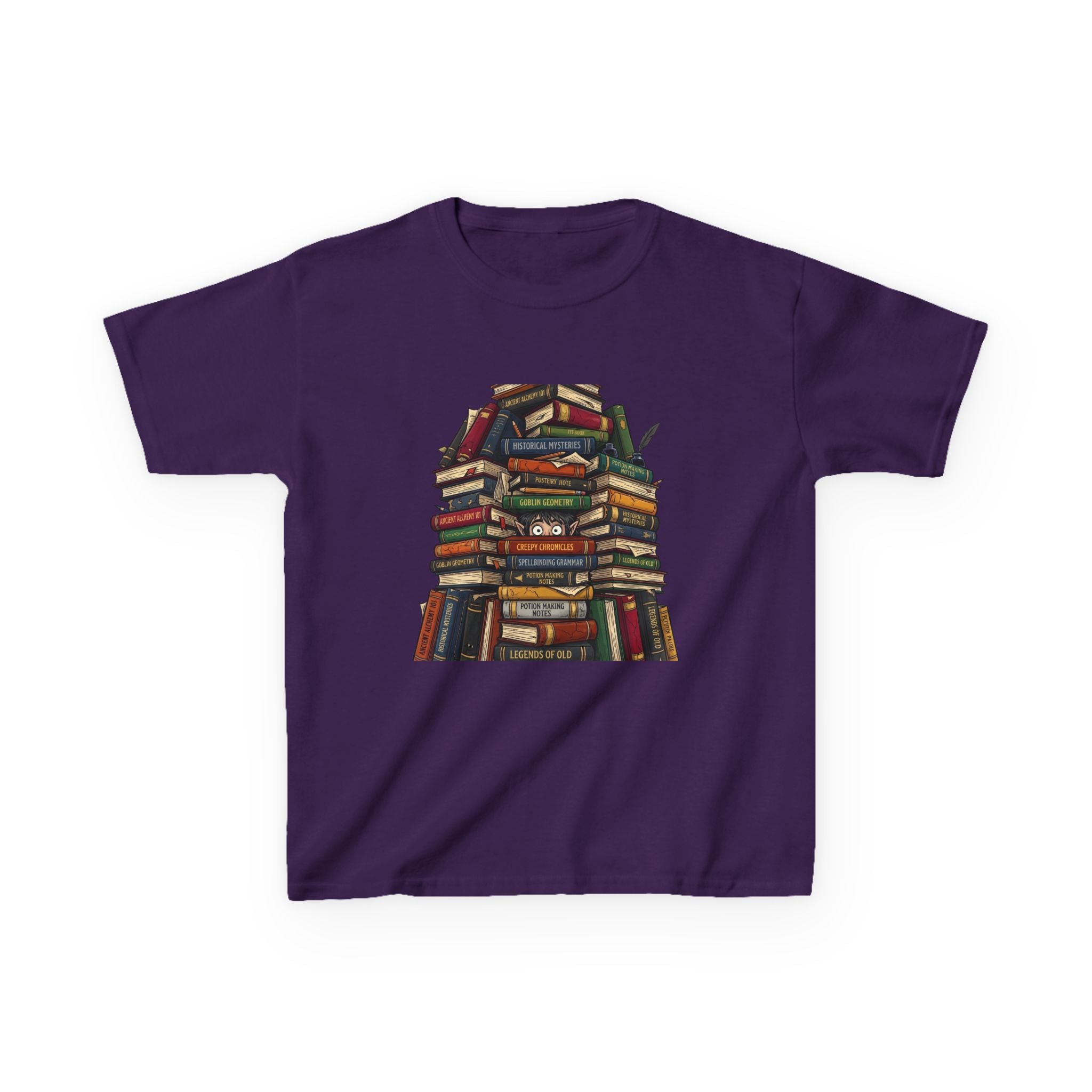 Kids Magic Studies Tee - Whimsical Fantasy Books & Goblin Geometry