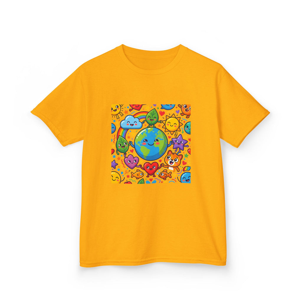 Kids Earth Day Tee - Happy Cartoon Planet | Nature Lovers