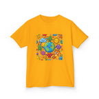Kids Earth Day Tee - Happy Cartoon Planet | Nature Lovers