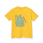Kids Tee - Cartoon School Supplies Backpack Pencil | Back to School