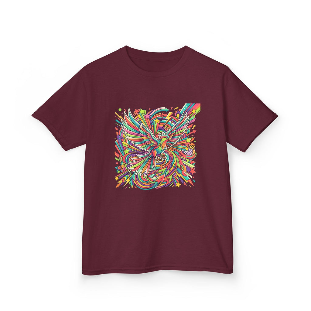 Kids Mythical Phoenix Tee - Energetic Psychedelic Art