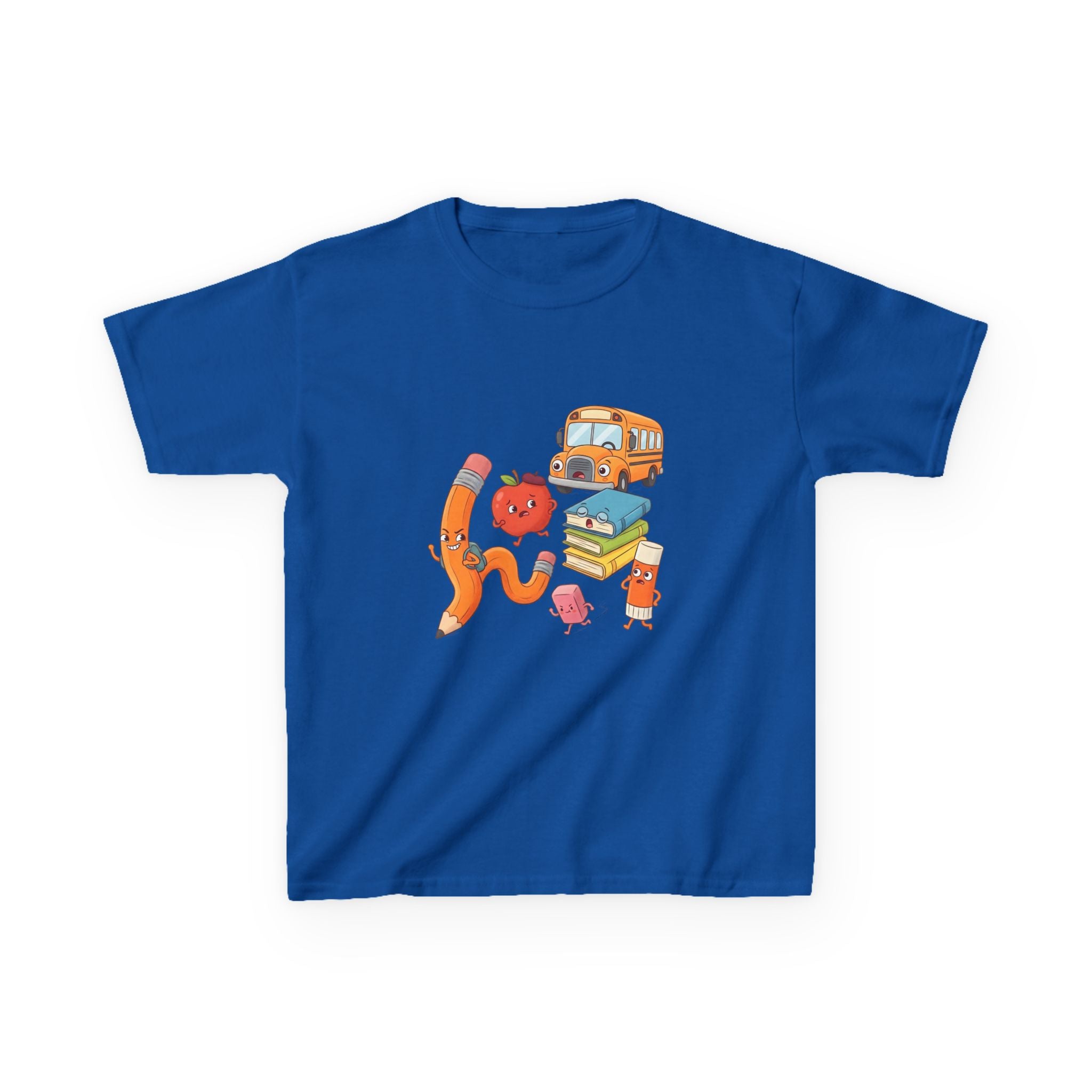 Kids T-Shirt - Cute Cartoon School Supplies | First Day of School
