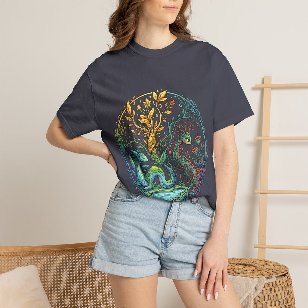 Elemental Dragon Tree T-Shirt - Mystical Nature Art | Comfort Colors