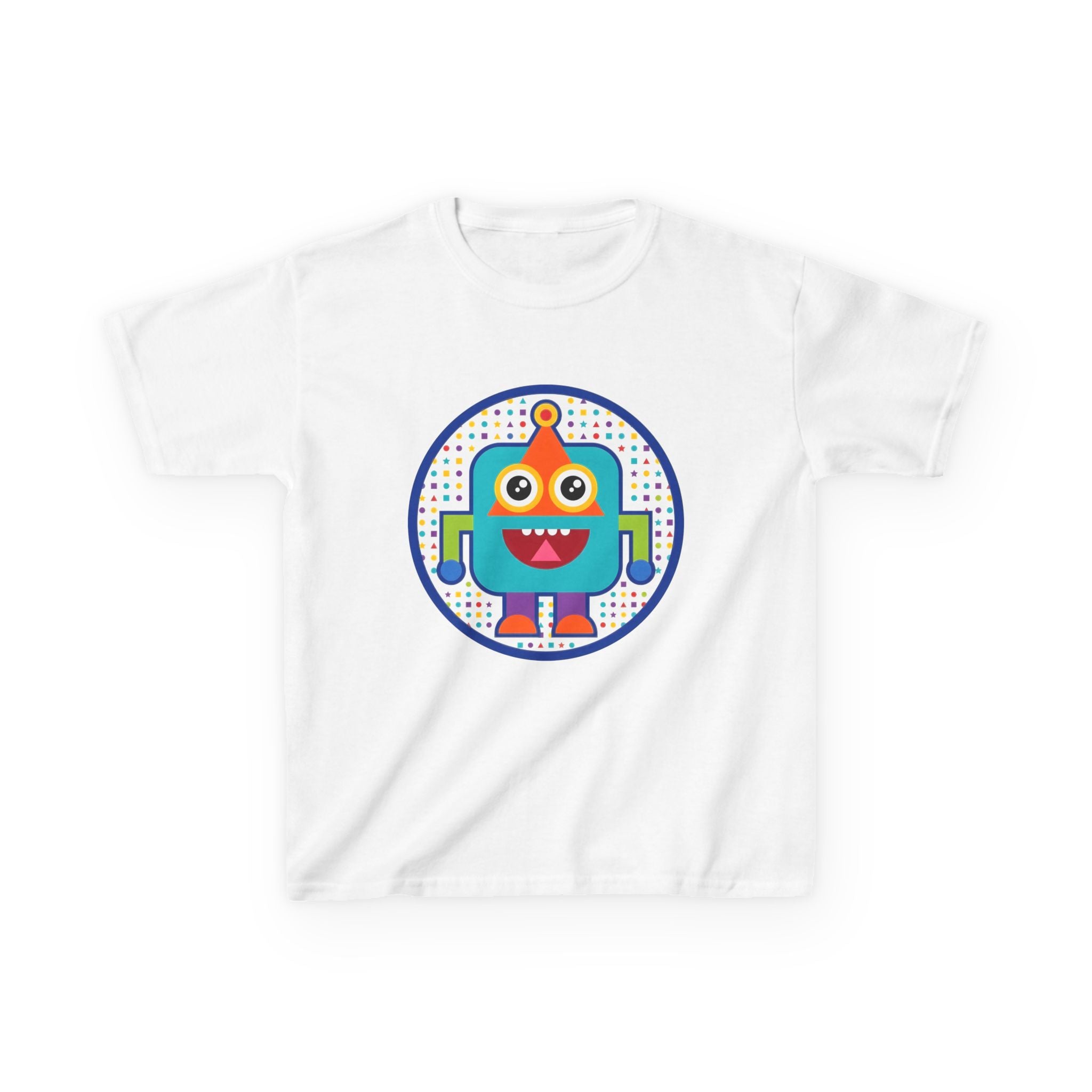 Kids Robot T-Shirt - Cute Geometric Design | Festive Party Tee