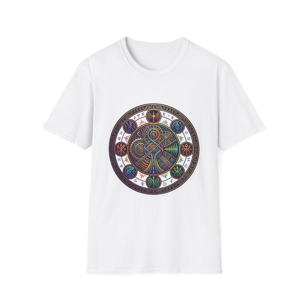 Unisex Steampunk T-Shirt - Ornate Mystical Mandala & Gears