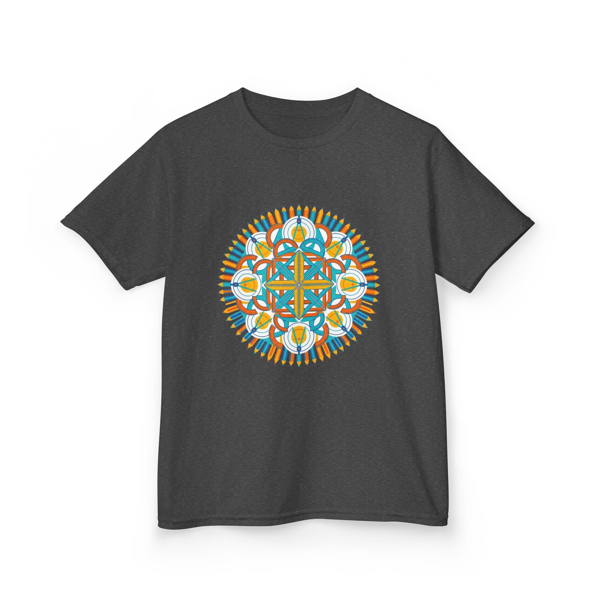Kids T-Shirt - Math & Drafting Tools Mandala | STEM