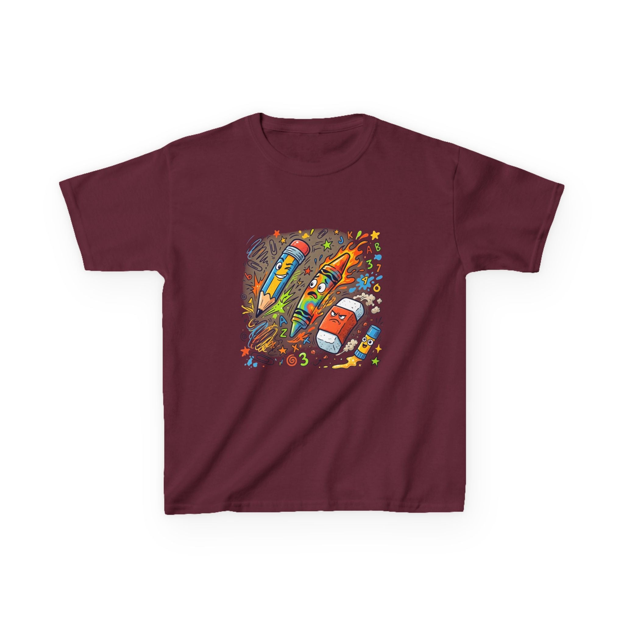 Kids Tee - Vibrant Doodle School Supplies | Back to School