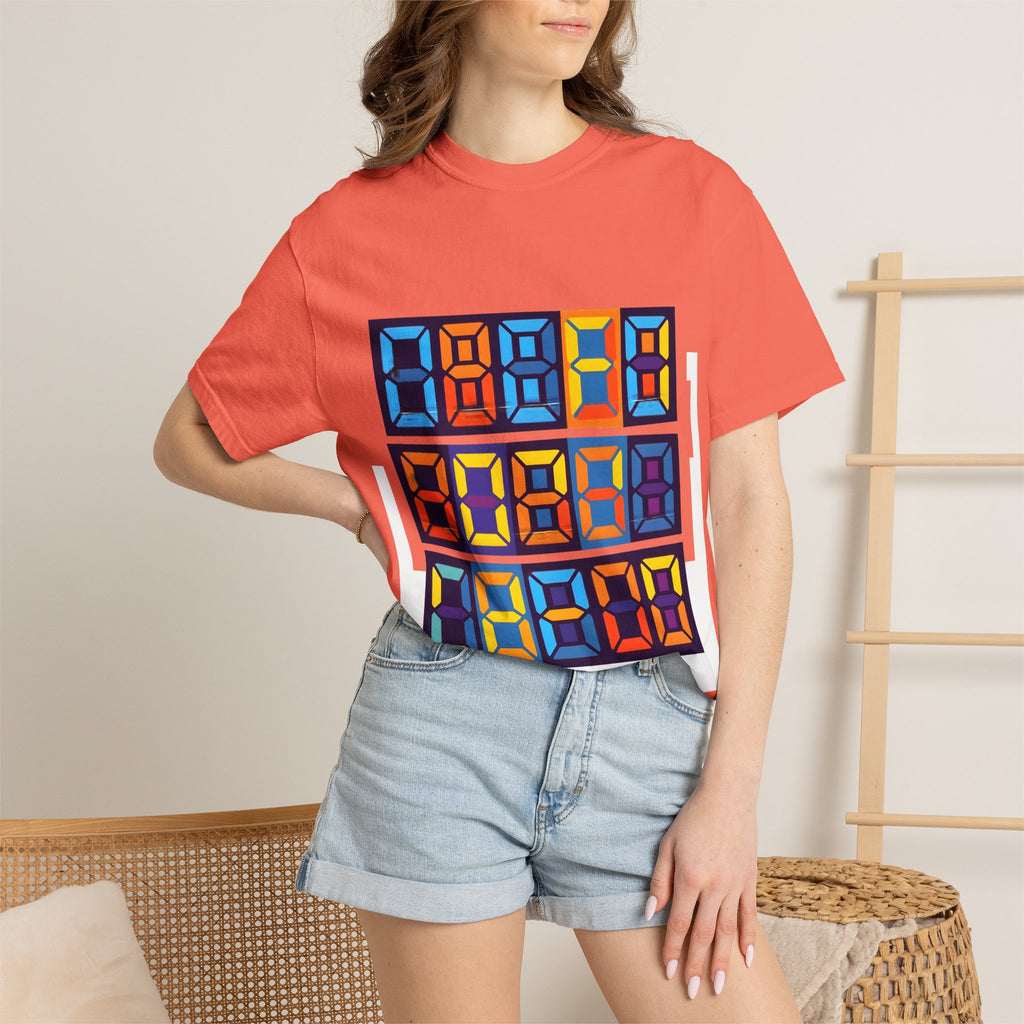 Unisex T-Shirt - Retro Tech 8-Bit Digital Display | Comfort Colors