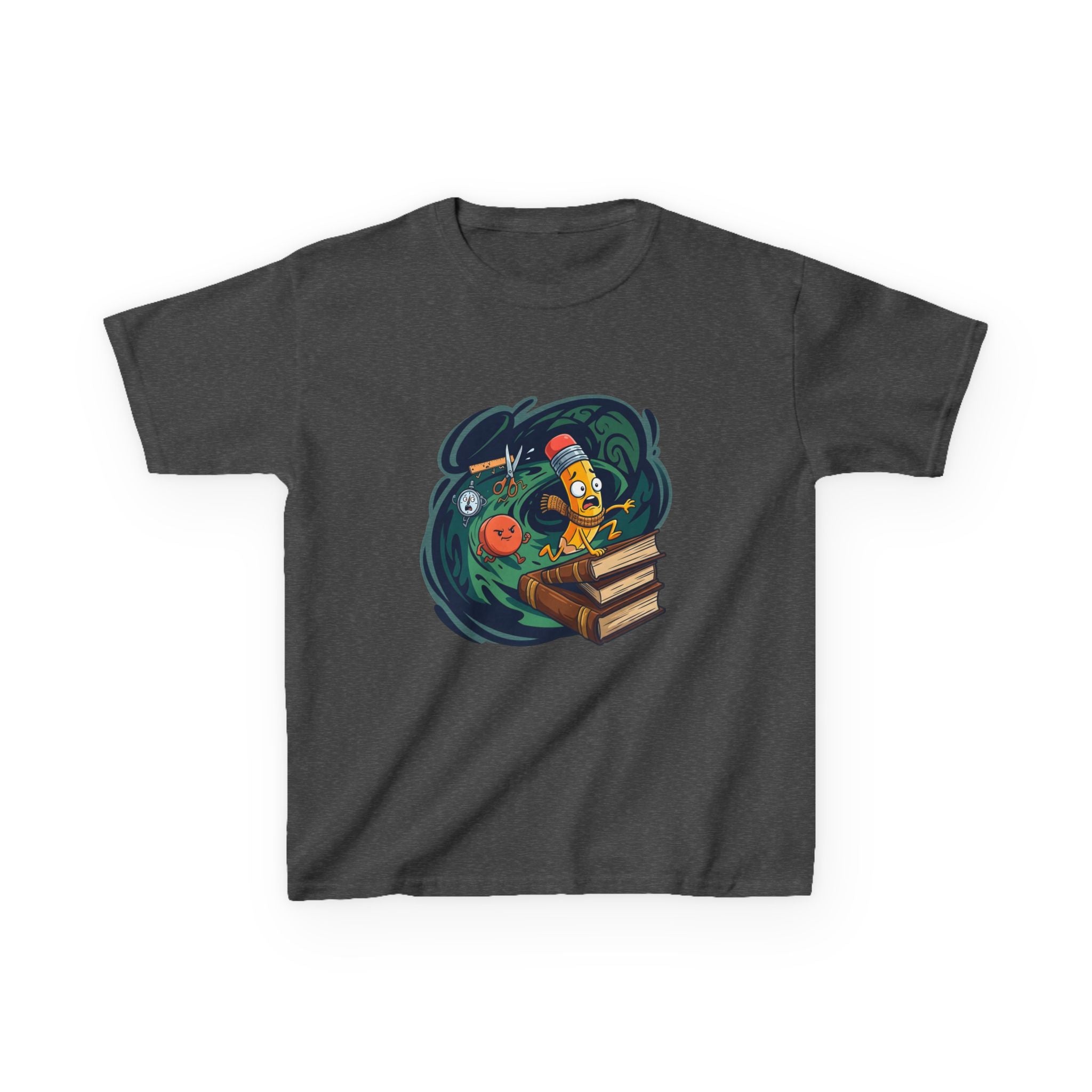 Kids School Supplies Tee - Whimsical Cartoon Design | Back to School