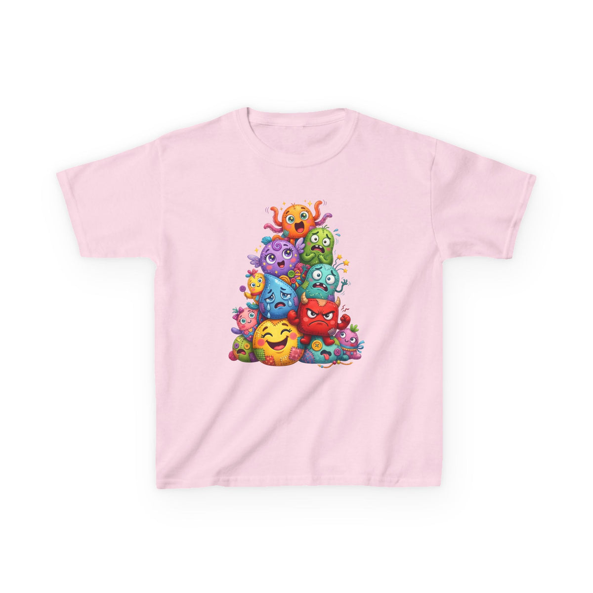Kids T-Shirt - Cute Monster Pile | Whimsical Cartoon Design