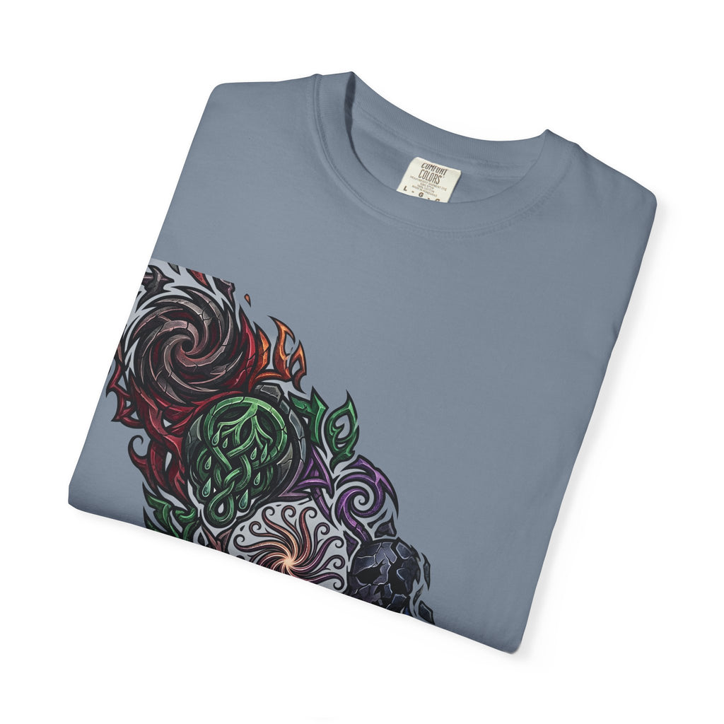 Unisex T-shirt - Dark Fantasy Celtic Skull Ankh | Garment-Dyed