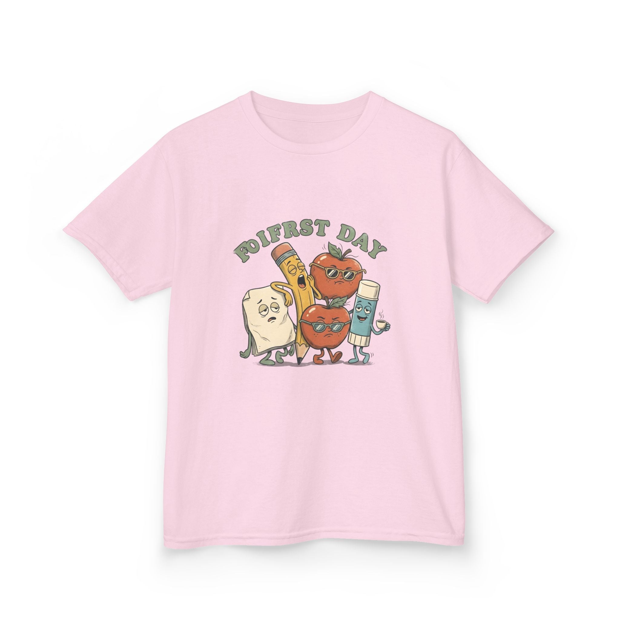 Kids Tee - Funny "FIRST DAY" Tired School Supplies Back to School 2026