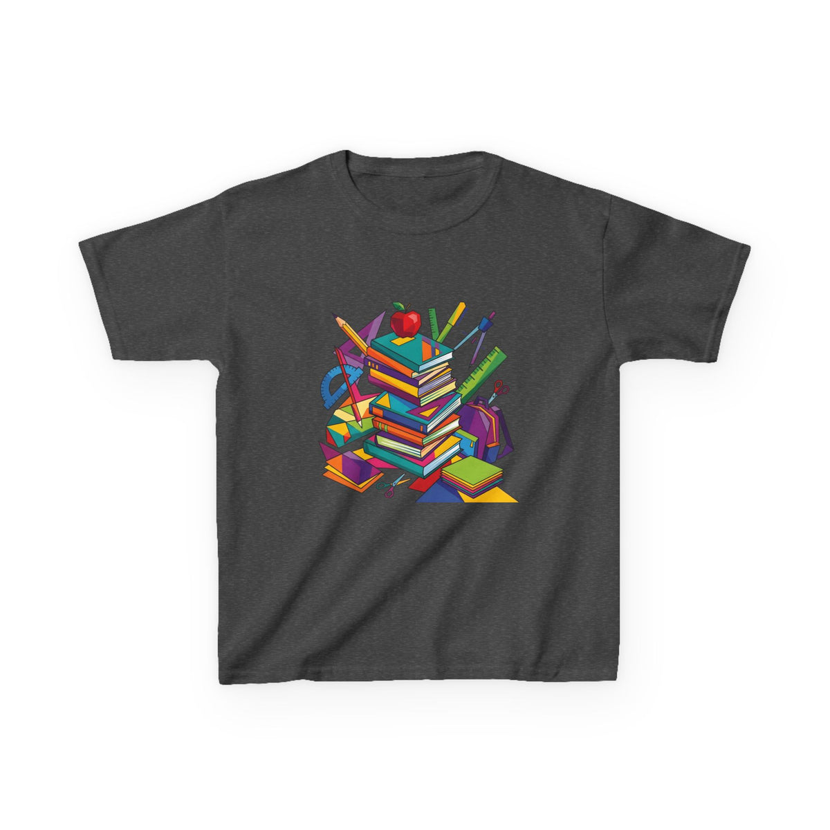 Kids T-Shirt - Geometric School Supplies Tee | Back to School