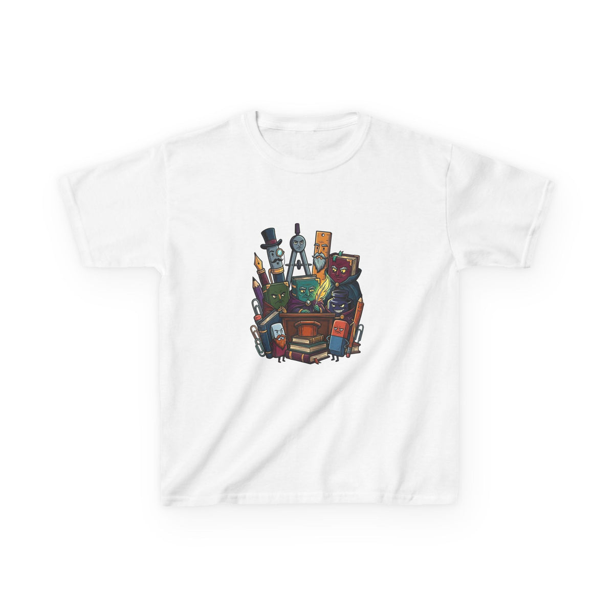 Kids Tee - Whimsical School Supplies Characters | Back to School