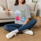 Cute Nature T-Shirt - Whimsical Cloud Sprout Wave Design | Unisex