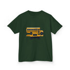 Kids School Bus T-Shirt - Cute Cartoon Reflection | Back to School