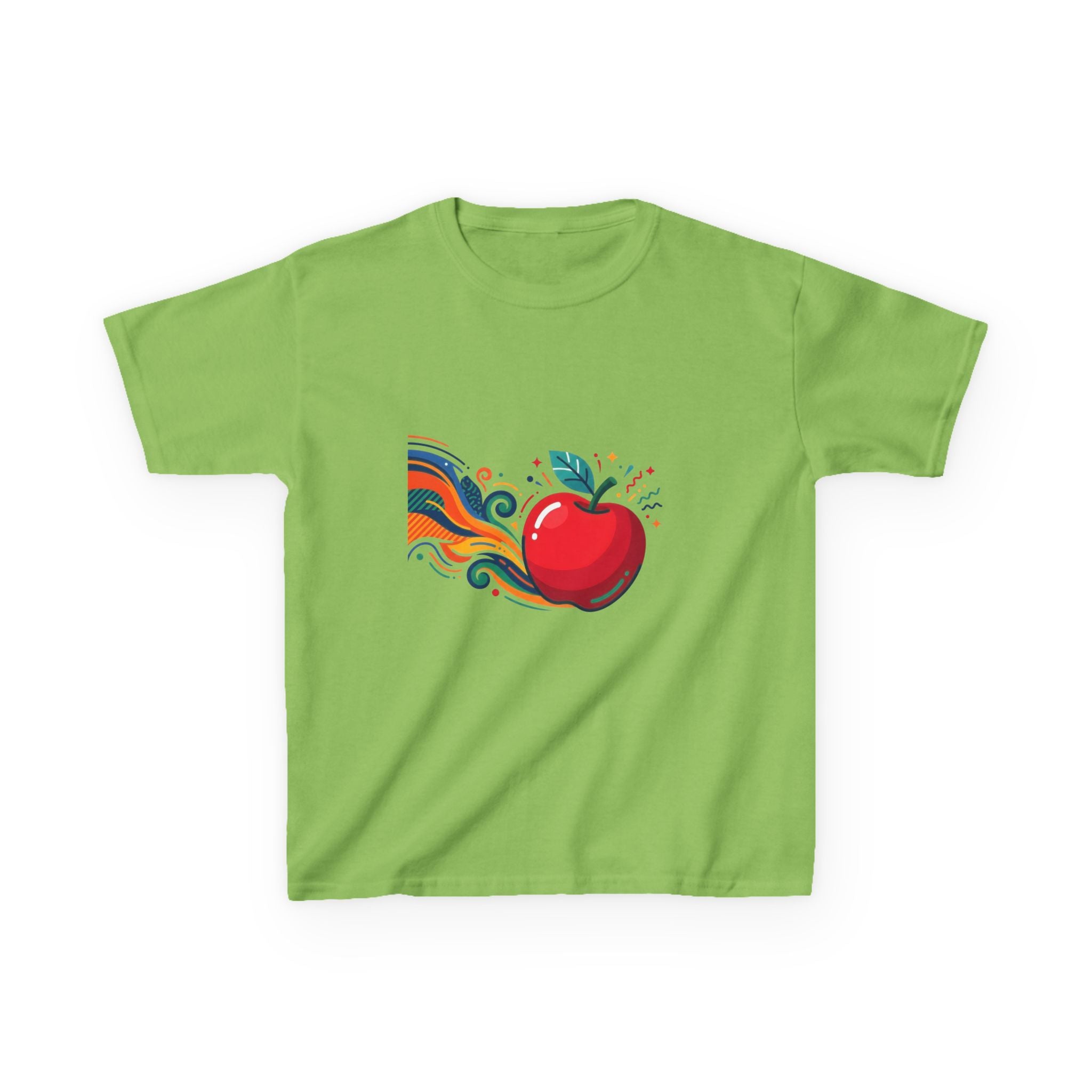Kids Abstract Fruit Tee - Vibrant Apple Art | Creative Design