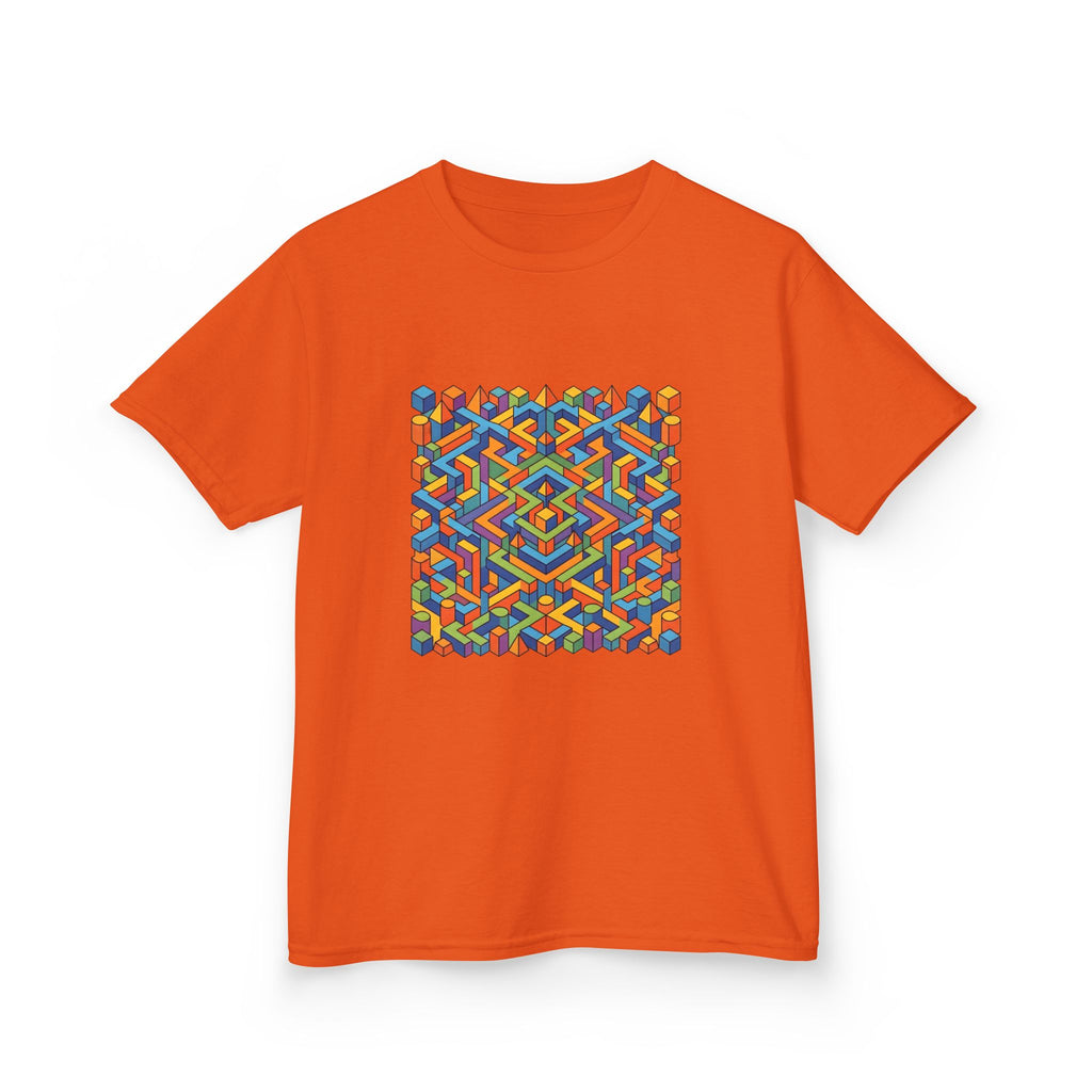 Kids T-Shirt - Colorful Isometric Optical Illusion Maze