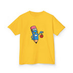 Kids Tee - Mischievous School Supplies Cartoon | Funny Education