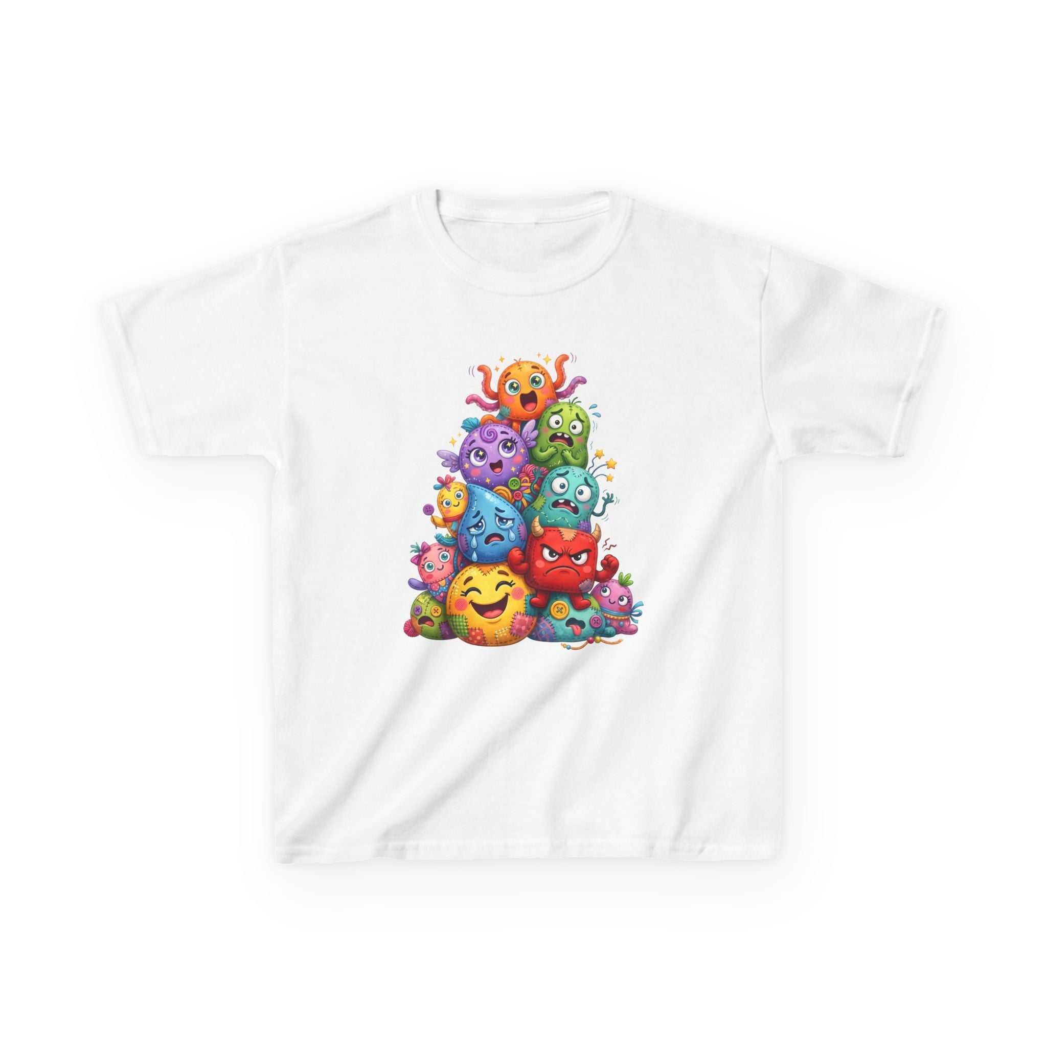 Kids T-Shirt - Cute Monster Pile | Whimsical Cartoon Design