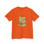 Kids Bookworm Tee - Whimsical Retro Reading & Learning Design