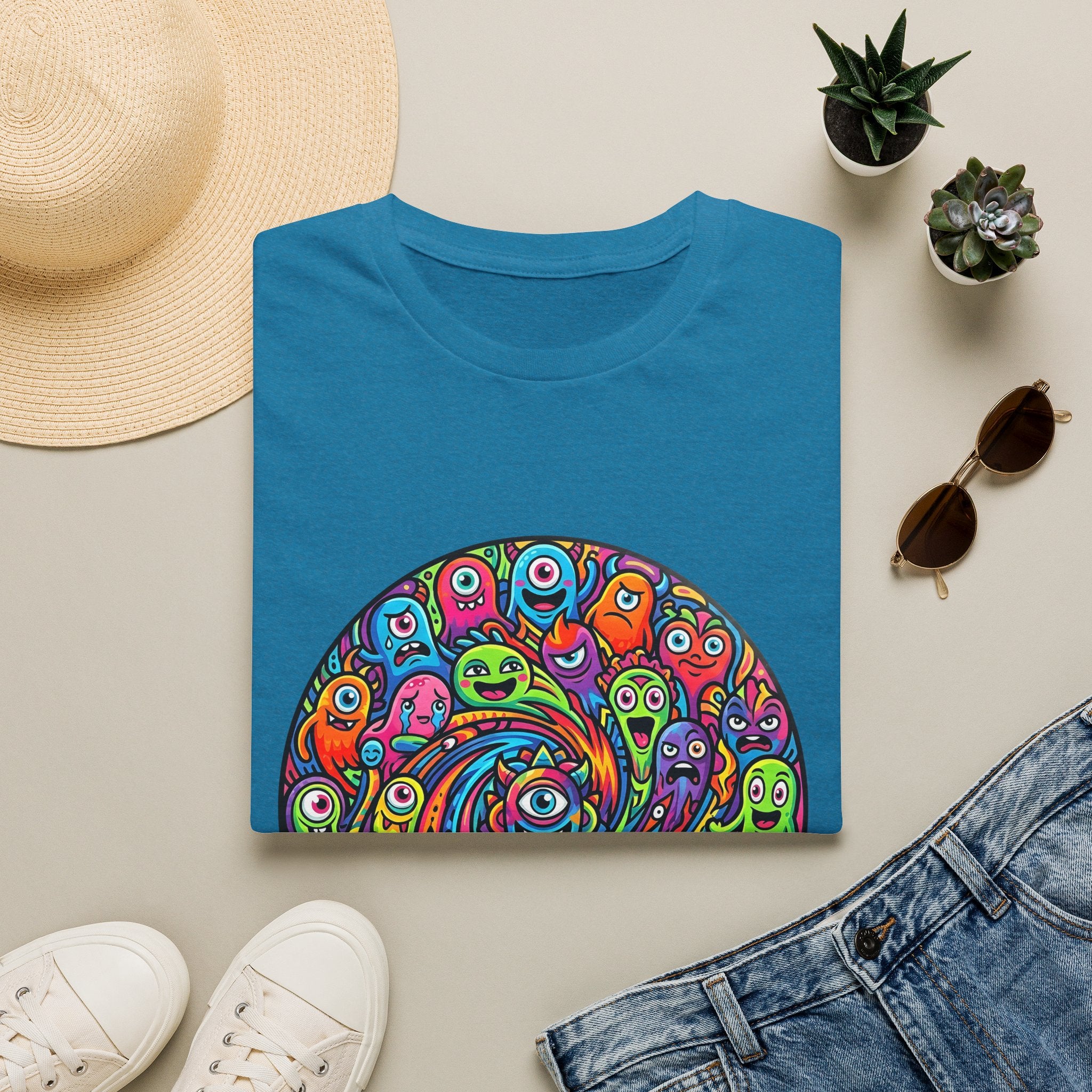 T-Shirt - Psychedelic Monster Swirl | Vibrant Alien Party