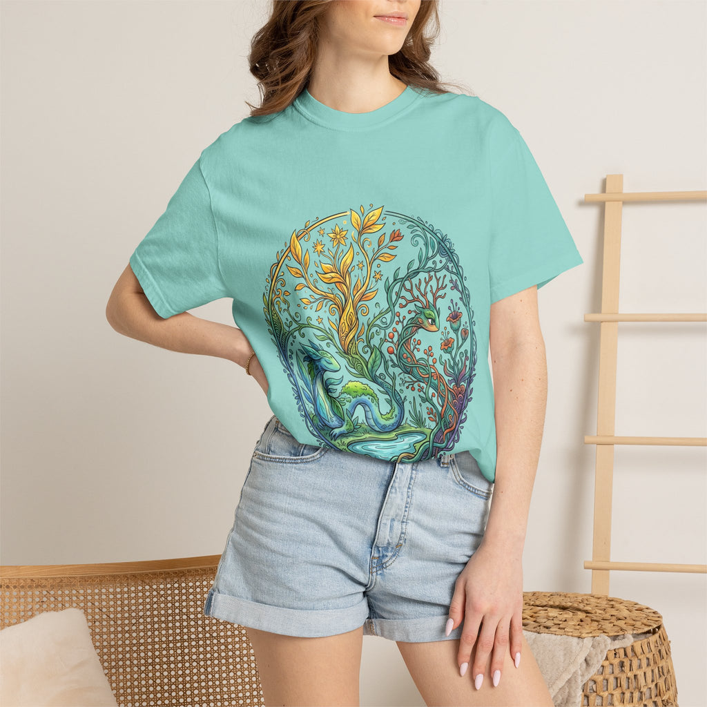 Elemental Dragon Tree T-Shirt - Mystical Nature Art | Comfort Colors