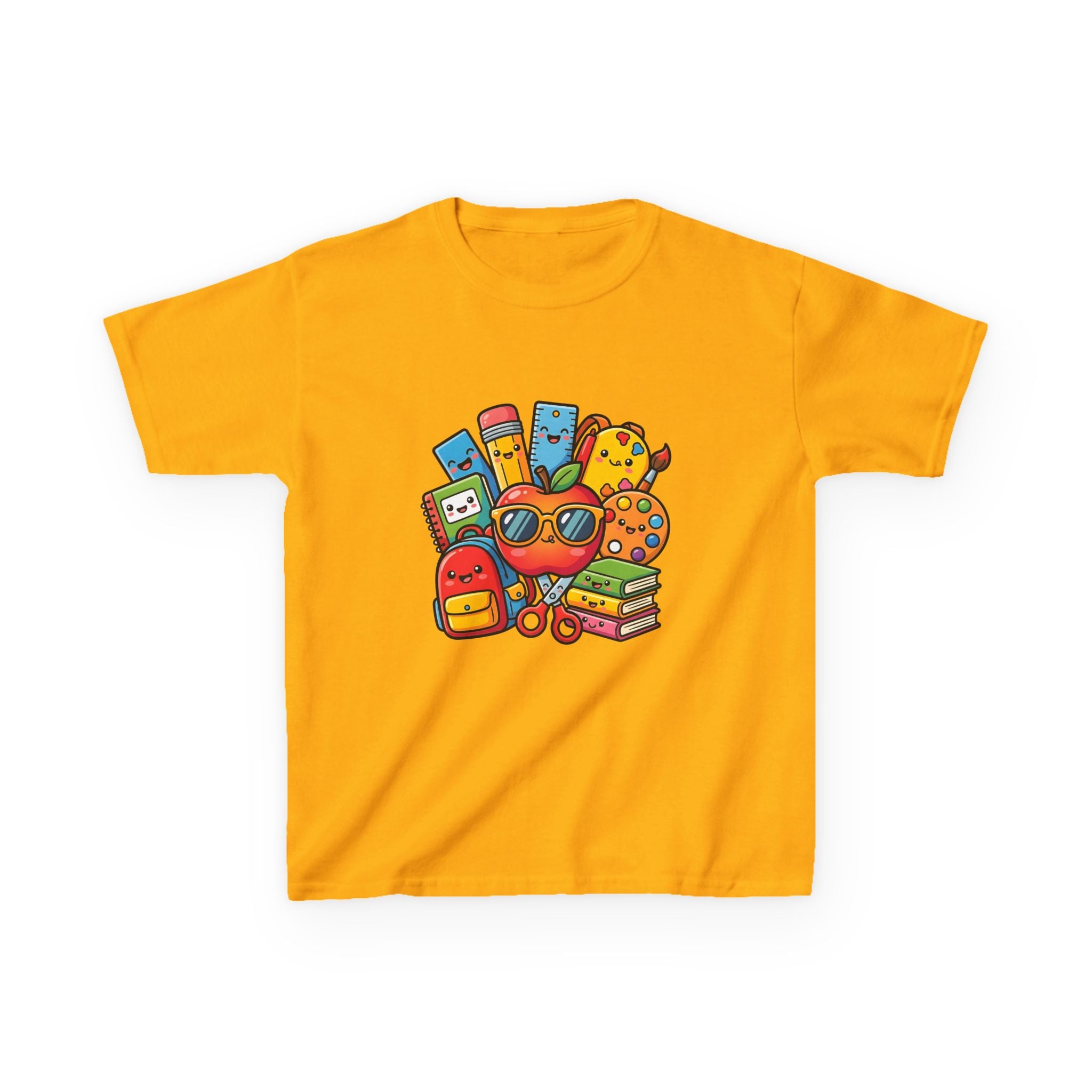 Kids Back to School T-Shirt - Kawaii School Supplies Art | 2026