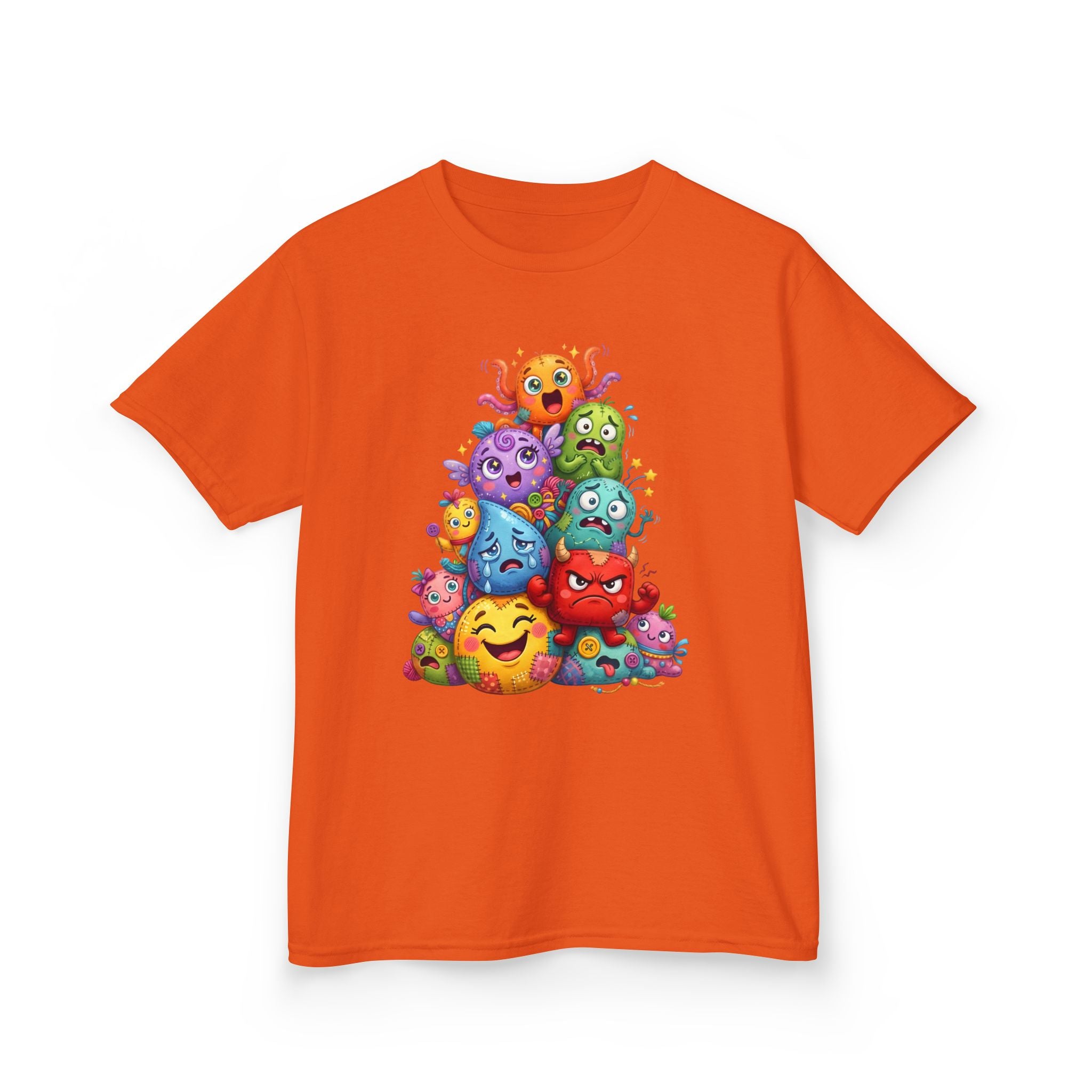 Kids T-Shirt - Cute Monster Pile | Whimsical Cartoon Design