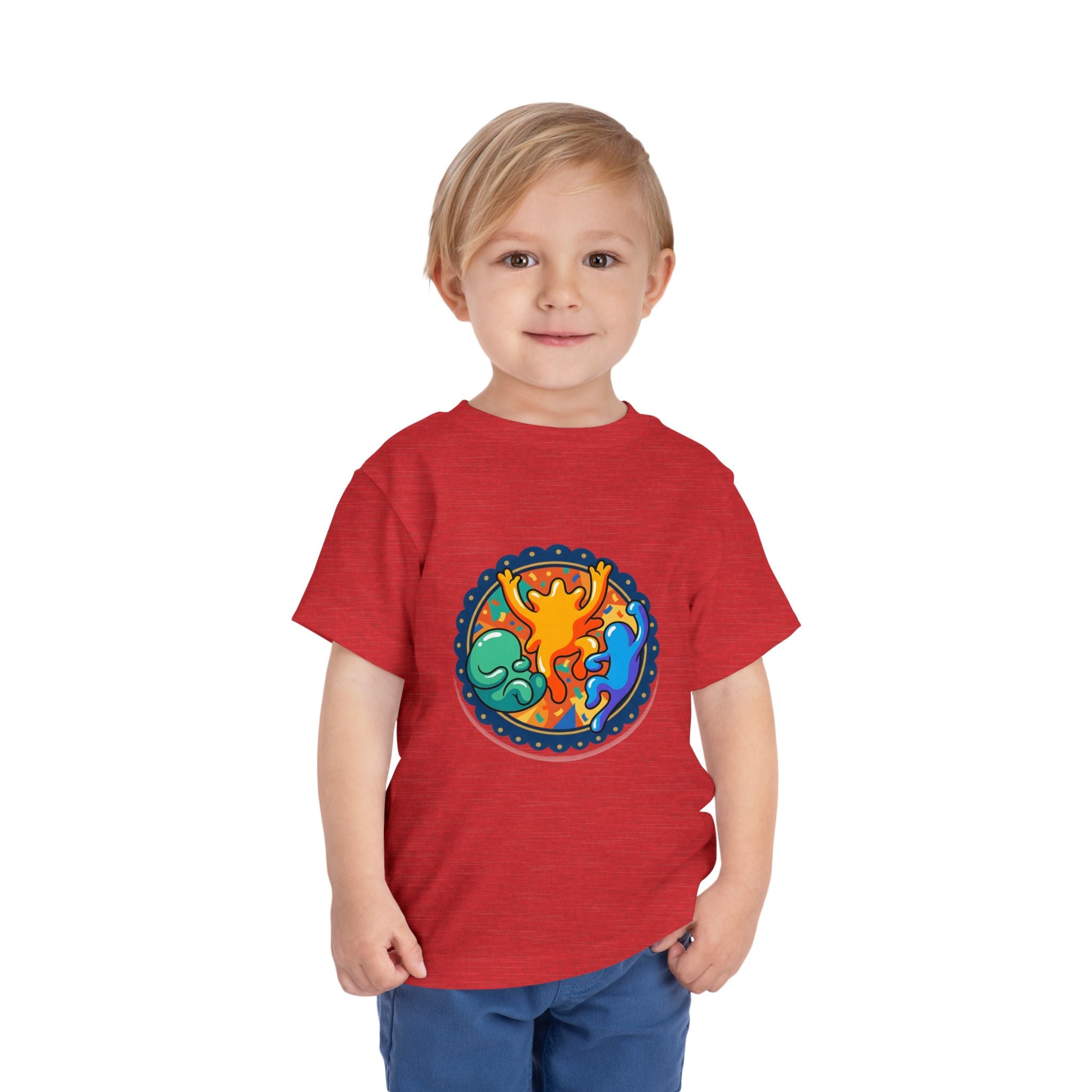 Toddler Tee - Vibrant Playful Celebration Dancing Confetti Shirt