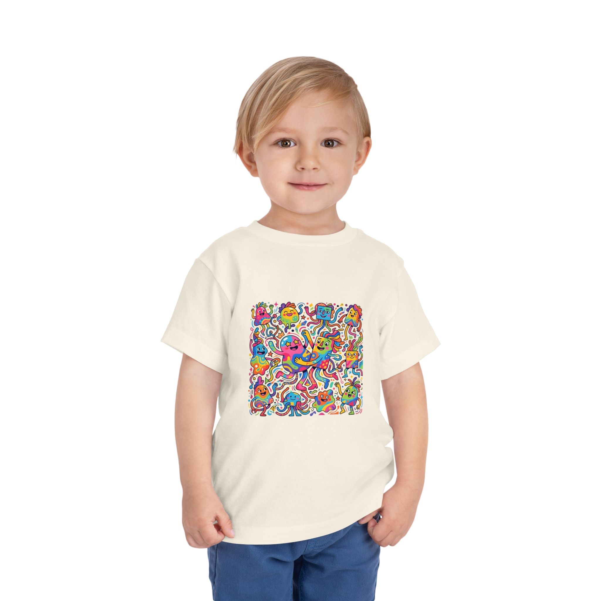 Toddler T-Shirt - Vibrant Whimsical Creatures | Doodle Art