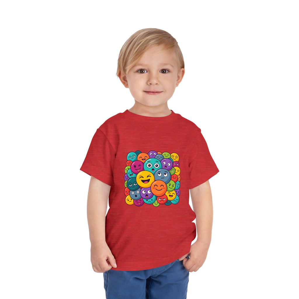 Toddler Tee - Expressive Emoji Faces | Kids Emotions & Feelings