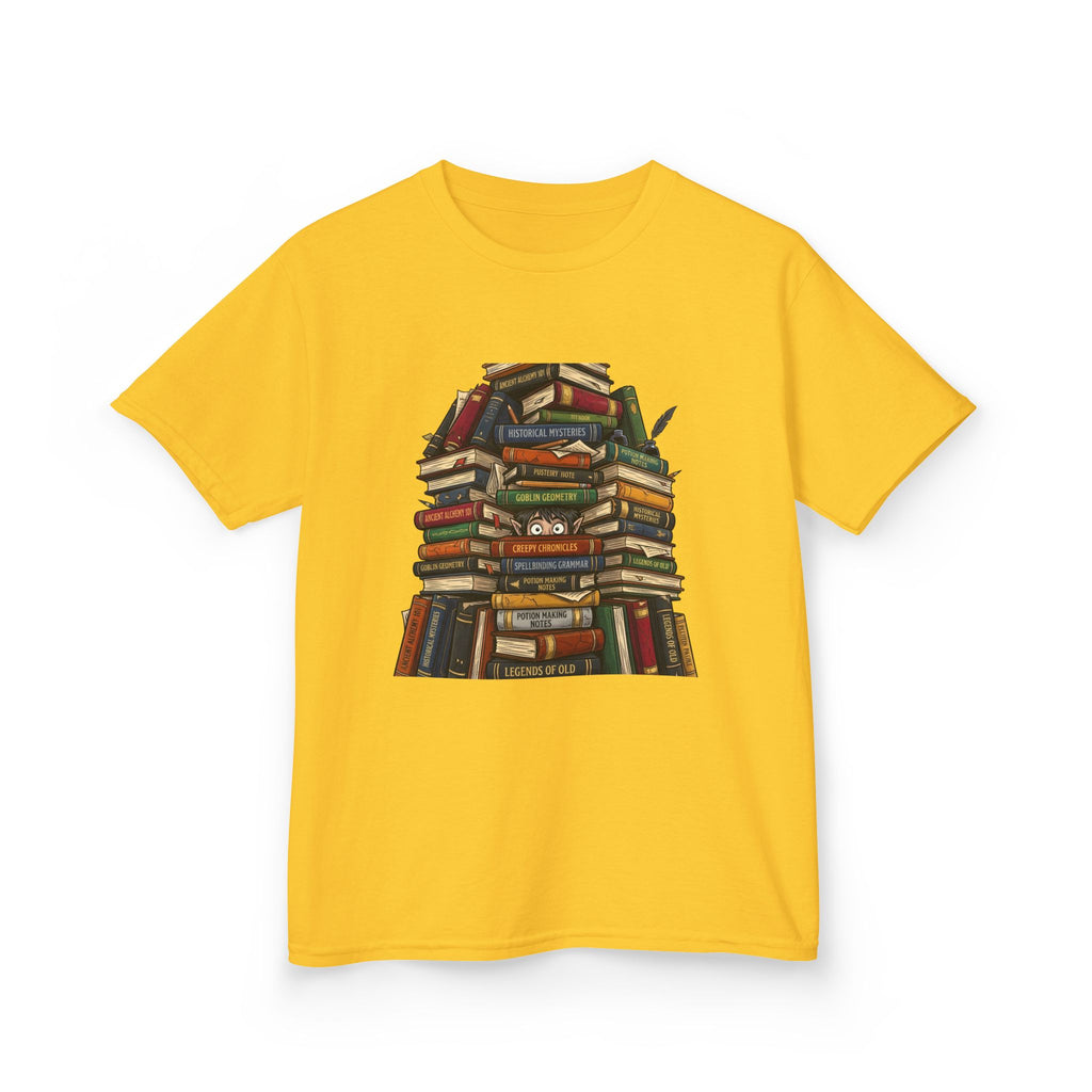 Kids Magic Studies Tee - Whimsical Fantasy Books & Goblin Geometry