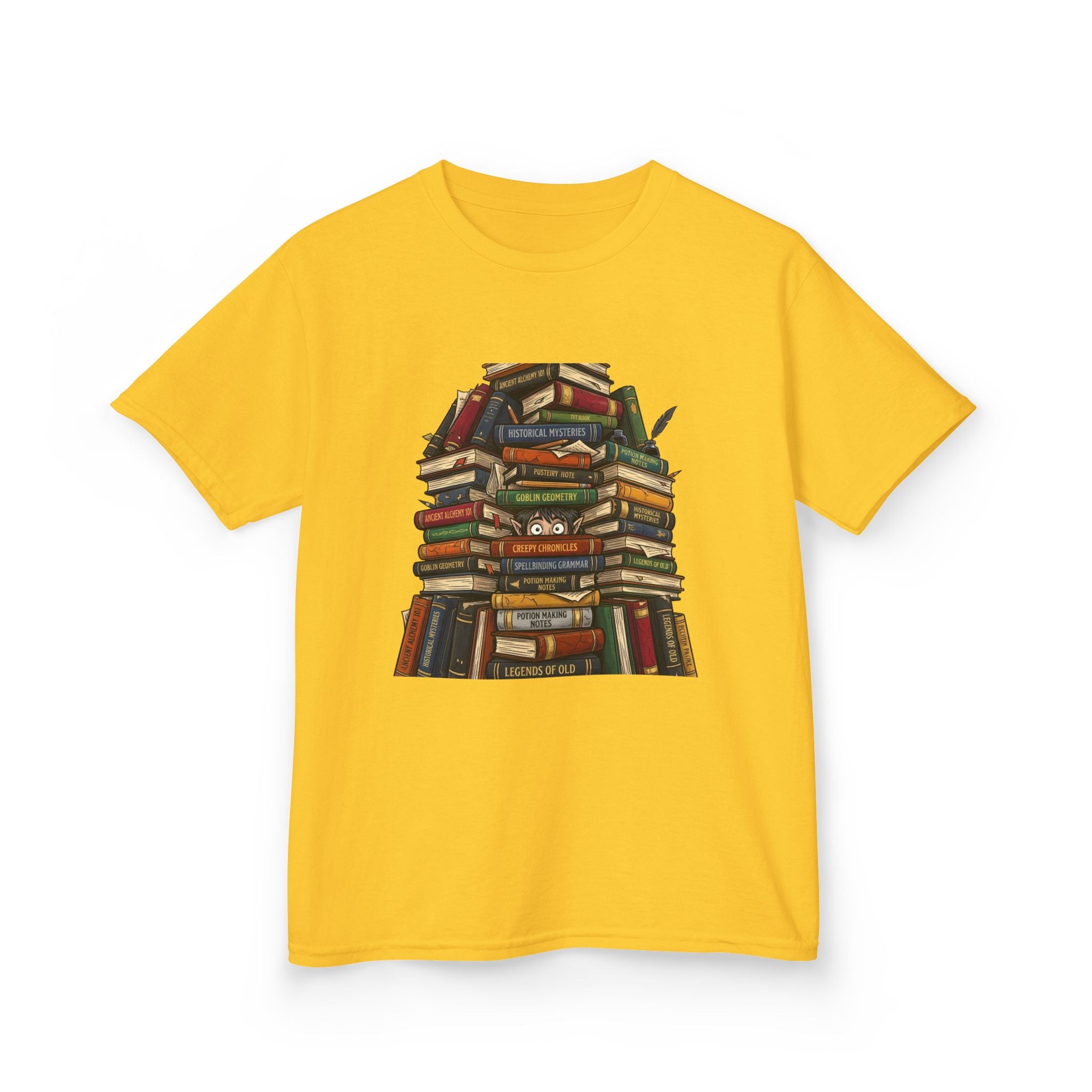 Kids Magic Studies Tee - Whimsical Fantasy Books & Goblin Geometry
