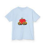 Kids T-Shirt - Apple On Wheels Graphic | Whimsical Fruit Car