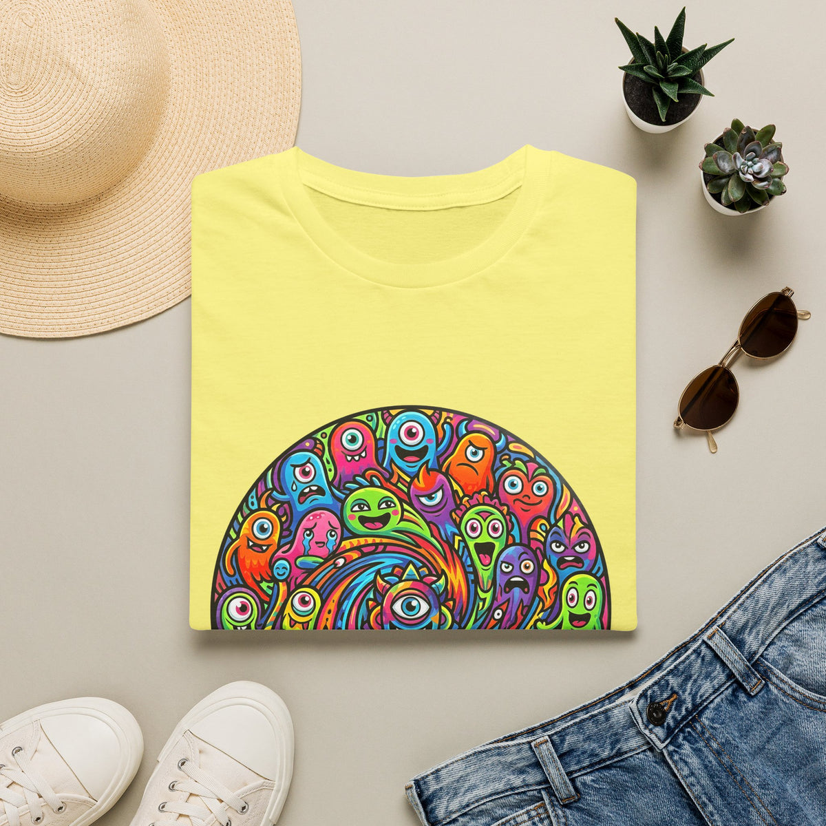 T-Shirt - Psychedelic Monster Swirl | Vibrant Alien Party