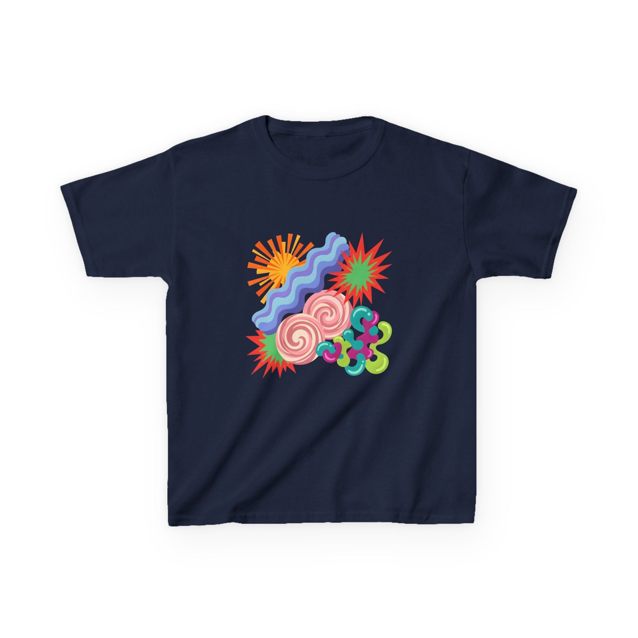 Kids T-Shirt - Playful Candy Explosion Abstract Art