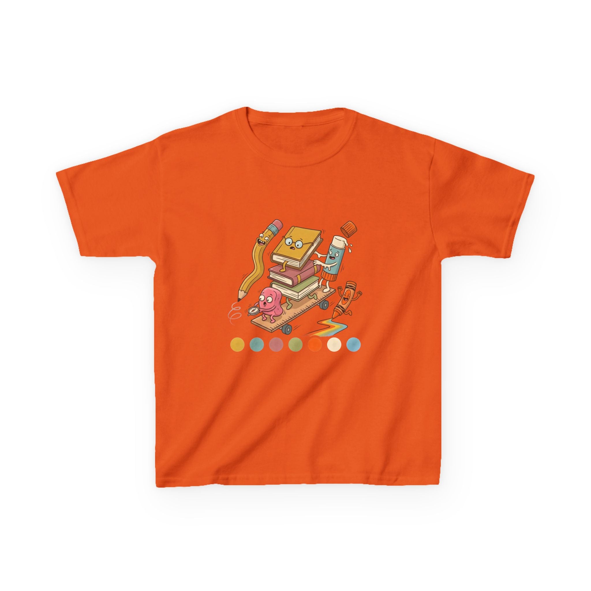 Kids T-Shirt - Cute Cartoon School Supplies | Back to School 2026