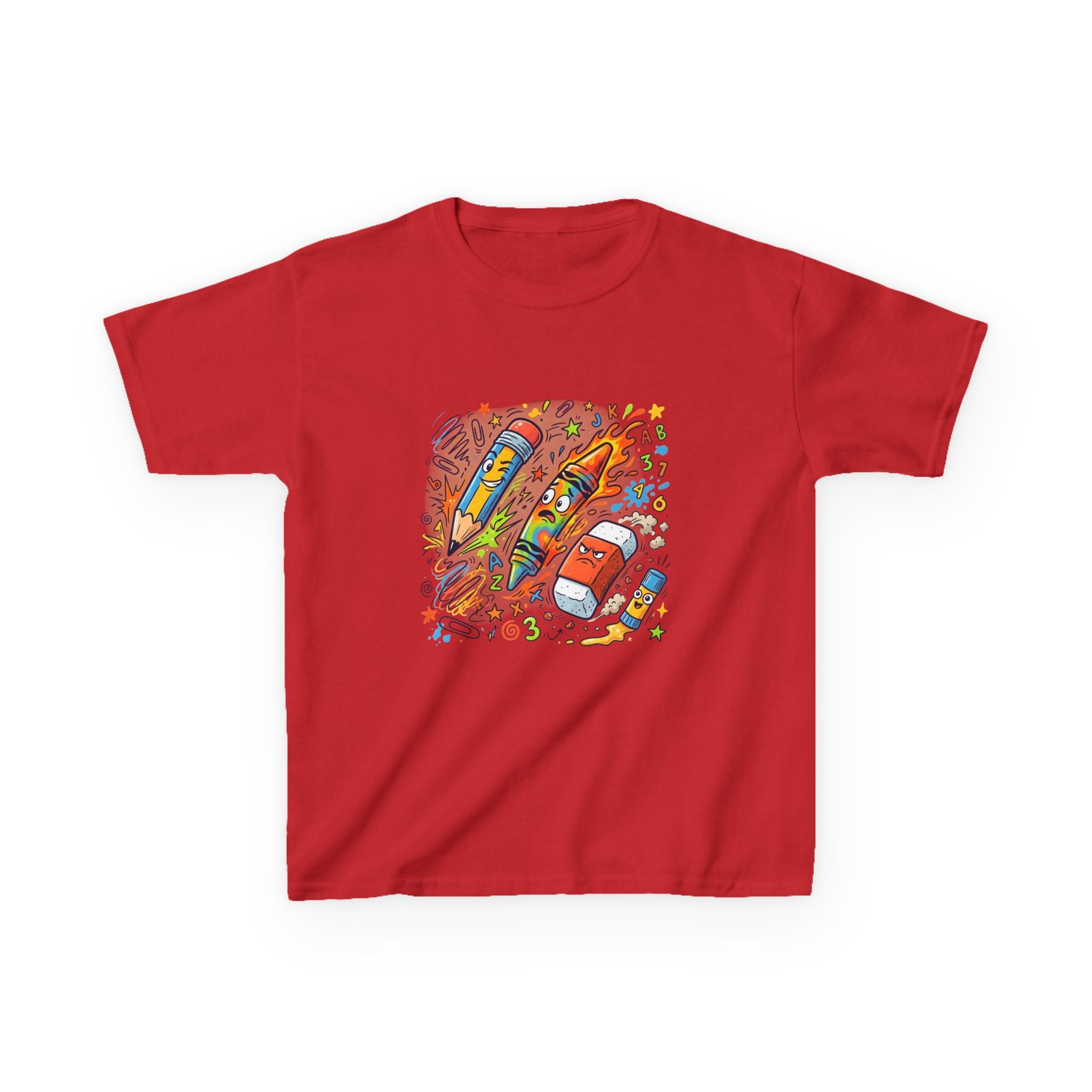 Kids Tee - Vibrant Doodle School Supplies | Back to School