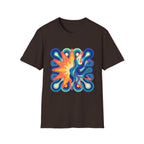 Abstract T-Shirt - Psychedelic Starburst Graphic Tee | Dynamic Blue