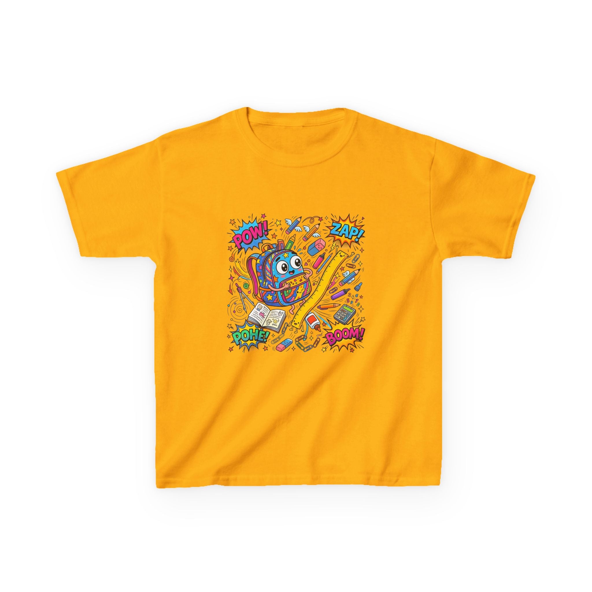 Kids T-Shirt - POW! ZAP! Comic School Supplies | Back to School