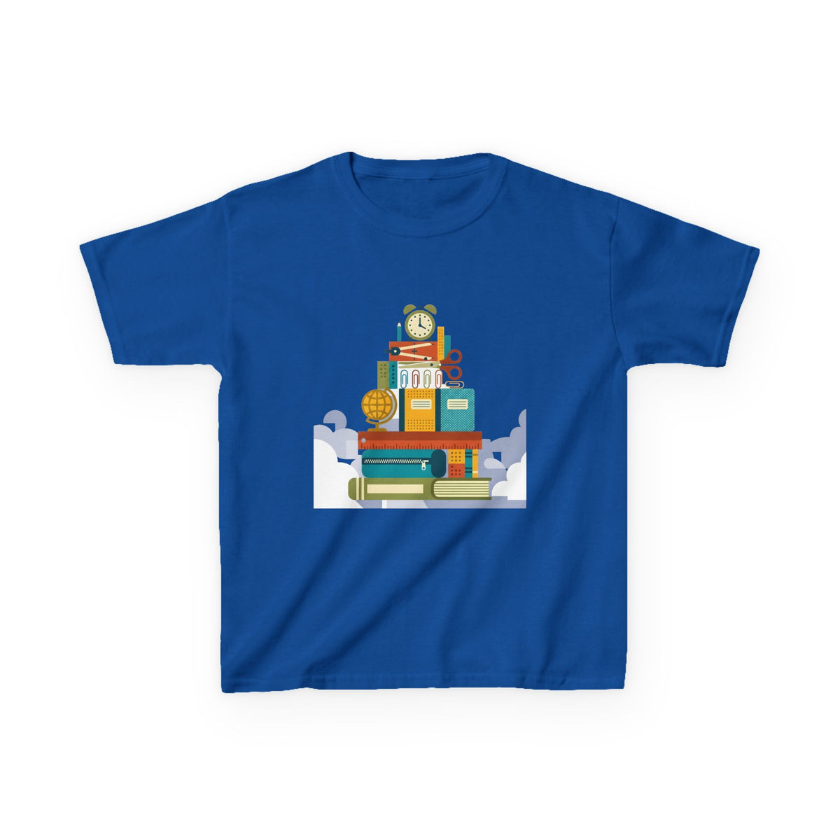 Kids Tee - Flat Vector School Supplies Stack | Back to School 2026