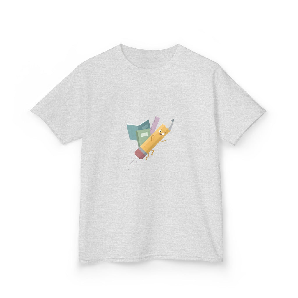 Kids Tee - Playful School Supplies Cartoon | Back to School Fun